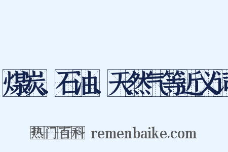 煤炭、石油、天然气等近义词是什么意思的图片